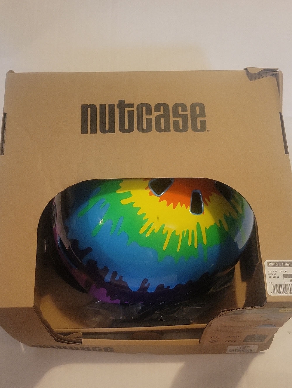 Nutcase Kids Helmet - Rainbow Drip Design